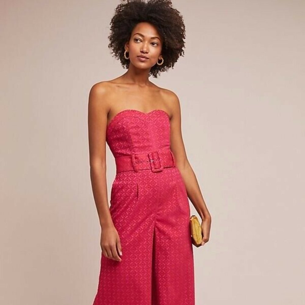 Anthropologie Haley Strapless Jumpsuit Size US 4